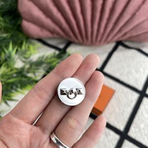 에르메스 COLLIER DE CHIEN 트윌리 링 실버 H603103S