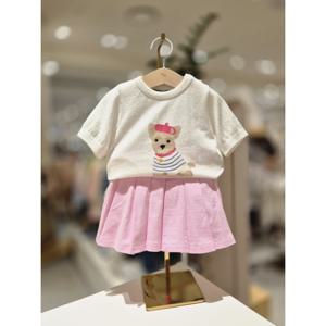 블루독베이비 10 25SS(IV)니트도기반소매스웨터플리츠스커트팬츠세트 (453193020143201)