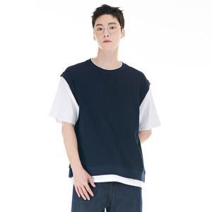 [체이스컬트]남성 레이어드 반팔 티셔츠-CBRK5829D04