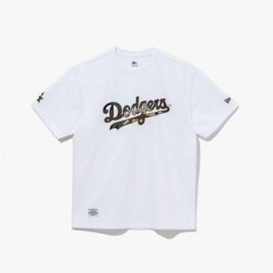 뉴에라반팔티 NQC 14179183 뉴에라 MLB LA 다저스 카모 패턴 로고 반팔 티셔츠