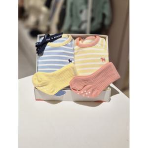 블루독베이비 10 25SS봄신상 머랭뱀부세트바디슈트 2종세트 (451700401004009)
