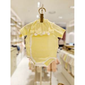 (에뜨와) (07S31790H) (여름출산백일선물)레일리배내바디수트SET(옐로우) (유아/출산/백일/돌선물/조카선물)