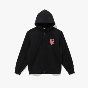 [뉴에라] (기모) MLB 뉴욕 메츠 스트라이프 후드 집업 블랙 14397893