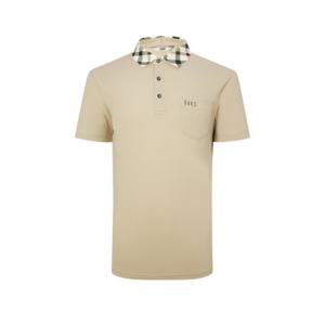 닥스 골프 남성 24SS 스테디셀러체크 카라 코튼 블렌드 폴로티셔츠 (BEIGE) WGTS4B452I2