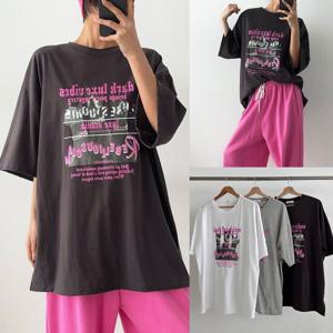 [아이우먼]위쉬몰 NM 다크도그나염루즈반팔티(U185H504) 빅사이즈