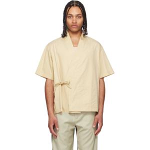 25 FW 겐조 남성 베이지 기모노 셔츠 251387M192006