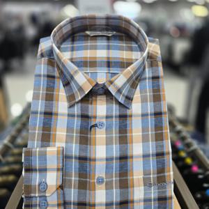 [크로커다일남성]리넨써커체크긴팔남방 CDAABWS141765_IC