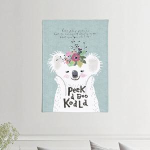 상상후 주방 커튼 그림액자 50x70cm 피카부애니멀 코알라