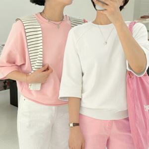 [GS단독-조아맘] 라글란 맨투맨 5부 티 JT09601