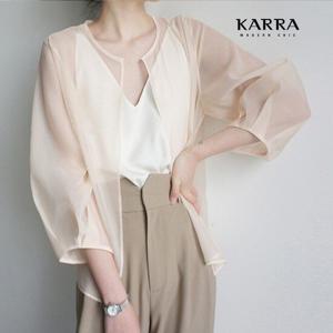 [카라]KARRA (77까지)노버튼쉬폰오픈가디건_A3F0965