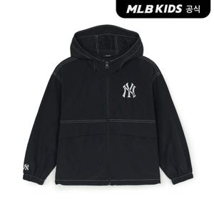 [MLB키즈 공식] 25SS 베이직 스트릿 바람막이 NY (Black) 7AWJB1053-50BKS