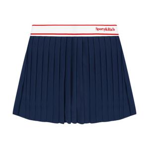 스포티앤리치 SK005S406SN 세리프 (SERIF) 로고 플리츠 테니스 여성 스커트