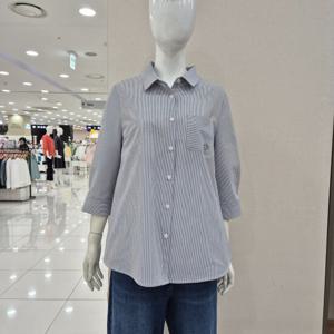 [크레송]가는 세로줄 남방 NDCFBP63