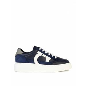[SALVATORE FERRAGAMO] 남성 트레이너 Cassina Blue 레더 스니커즈 235880776671016 /8