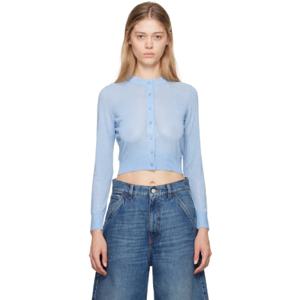 25 SS 알렉산더왕 여성 블루 핫픽스 비즈 가디건 242187F095000