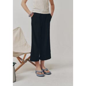 [블루테일HU] (AZB4PT04BK) 요루지 블랙 와이드 다이마루 팬츠