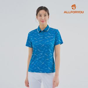[올포유] [모델착장] 여성 비행기 프린트 카라 반팔 티셔츠 AWTPM3281-904