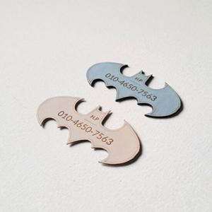 가죽 주차번호판 주차알림판 새차선물 베트맨 박쥐 주차전화번호판