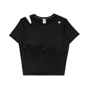 데상트 여성 패드내장 반팔티셔츠 SP122TTS15BLK