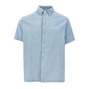 디스이즈네버댓 버튼업 자수 로고 데님 셔츠 TNCO0DSHTS01 WASH