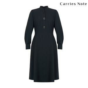 [캐리스노트]라운드넥 밴딩 원피스 다크그린 CN2SOP101DG