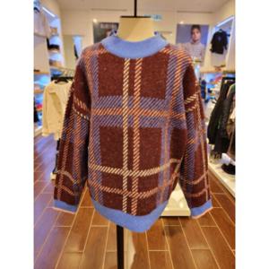 [블루테일울산](AWG6SW01WN)와인 체크 자가드 니트 스웨터 FW신상 굿럭템 인기상품