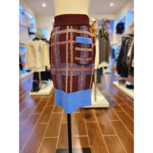 [블루테일울산](AWG6SK01WN)와인 체크 자가드 니트 스커트 FW신상 굿럭템 인기상품