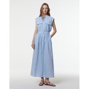 아떼 바네사브루노 24SS 스테디셀러블루 플라워 면혼방 민소매원피스 WVDR4B221B1