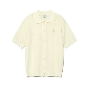 LEE 스카시 카라 반팔 가디건 B1 LE2502CD02 IV LB