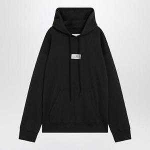 MM6 MAISON MARGIELA 로고 라벨이 있는 검은색 스웨트셔츠 SH0GU0018M25012/Q_MM6-899