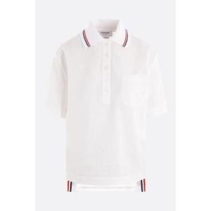 THOM BROWNE seersucker polo shirt FTU419A00572100