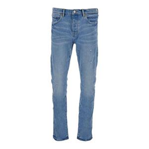 PURPLE BRAND Light Blue Five Pocket Skinny Jeans in Stretch Cotton Denim Man P001VACI324