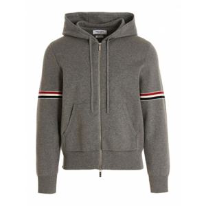 [THOM BROWNE] 남성 스웨트셔츠 스웨터 콘트라스트 밴드 후디 MKT008AY3007055 Grey /8
