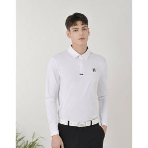 헤지스골프  (HUTS5A213OW)  25SS 화이트 남성 냉감 긴팔 카라티