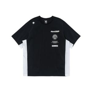 데상트 스포티 우븐 반팔 티셔츠 SP221UTS45BLK