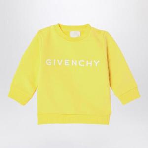 GIVENCHY 로고가 있는 노란색 코튼 블렌드 스웨트셔츠 H30472-ACO/XH_GIV-526