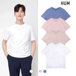 [HUM][HUM]남) 트임넥 기본 티셔츠(FHOMCTY112P)