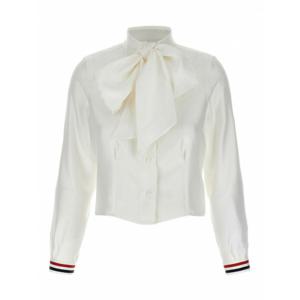 [THOM BROWNE] 여성 셔츠 실크 FLL192GF0780100 화이트 /8