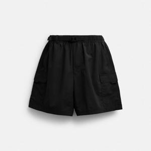 코치 나일론 유틸리티 쇼츠, 재활용 나일론 CY570-BLK 플랫