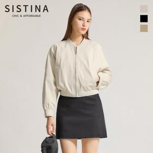 [SISTINA] 인기 코튼 크롭 블루종 점퍼_AWWJPO11010