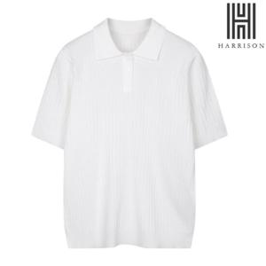 [해리슨] 워셔블 쿨링 카라 니트 반팔티 RGM1398