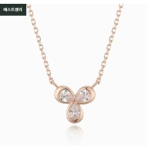 [로이드] 주문제작 럭키플라워 화이트 클로버 14k 목걸이 LNN22051G