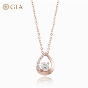 [로이드] 주문제작 다이아 3부 GIA 샤인드롭 시스루 0.3캐럿 목걸이 LND22008D
