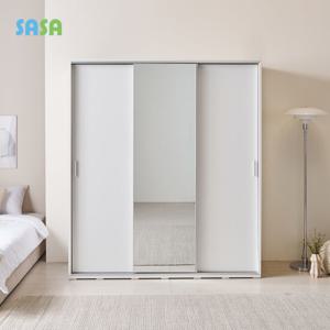 사사가구 마미 23T 빅 슬라이딩 1800거울옷장(선반,행거구성)