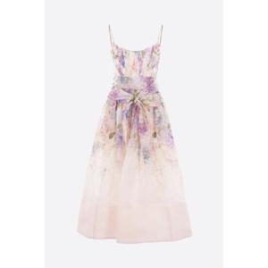 ZIMMERMANN Dawning corset dress in linen and silk 6403DS252MLTHYD