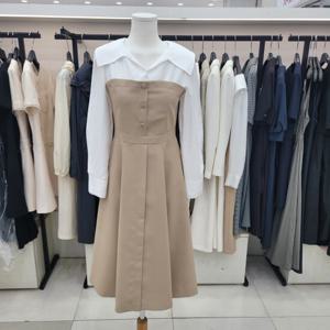 [온앤온]오픈카라넥 레이어드 A라인원피스njw5mo3240