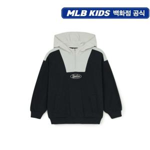 [MLB키즈] 우븐배색 기모 후드티셔츠 (7AHDR014650BKS)