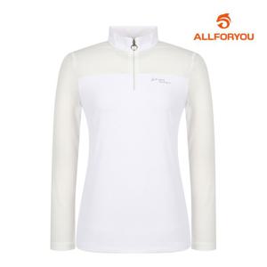 [올포유] 여성 메쉬 패치 반집업 티셔츠 AWTHL3161-100_G
