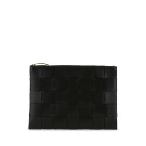 BOTTEGA VENETA 인트레치아토 레더 미디엄 클러치백 1960733