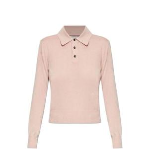 BOTTEGA VENETA 로고 자수 캐시미어 폴로셔츠 1979083